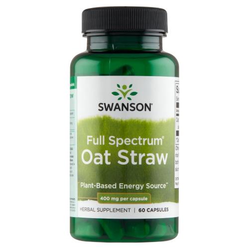 Miniaturka artykułu - SWANSON FS Oat Straw Owies zwyczajny 400mg - 60 kapsułek