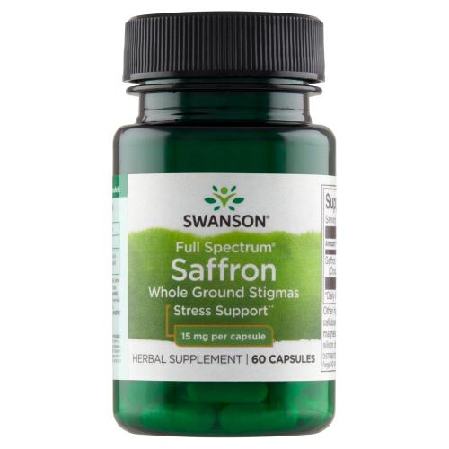 Miniaturka artykułu - SWANSON FS Saffron Szafran 15mg - 60 kapsułek