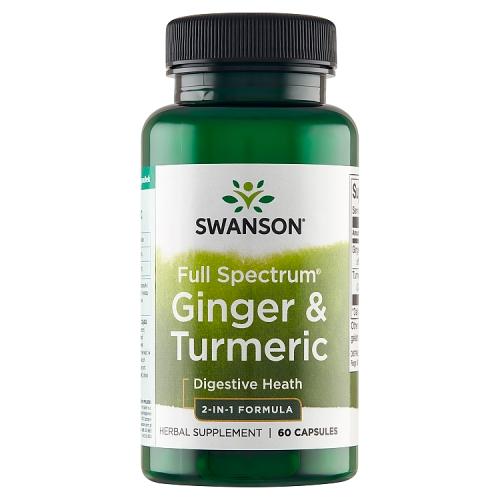 Swanson Full Spectrum Imbir & Turmeric Imbir i Kurkuma, 60 kaps.