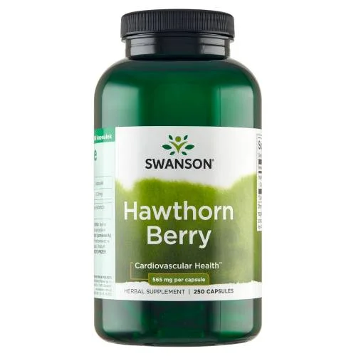 Miniaturka artykułu - SWANSON Hawthorn Berries Gł&oacute;g 565mg - 250 kapsułek