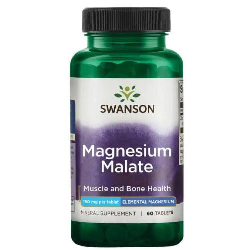 Miniaturka artykułu - SWANSON Jabłczan magnezu Magnesium Malate, 60 kapsułek 
