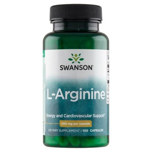 Miniaturka artykułu - SWANSON L-Arginina 500mg, 100 kapsułek