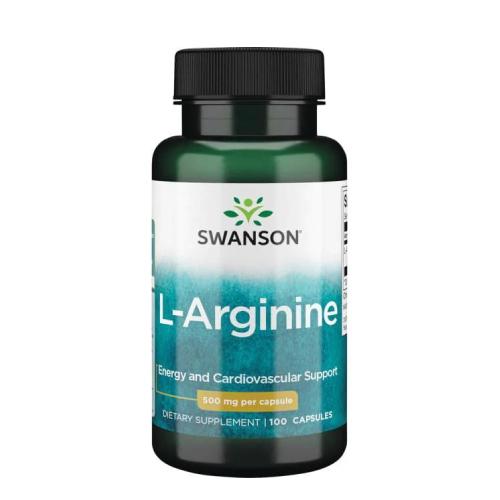 Miniaturka artykułu - SWANSON L-Arginina 500mg, 100 kapsułek