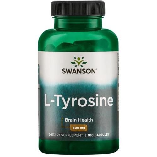 Miniaturka artykułu - SWANSON L-Tyrozyna 500mg - 100 kapsułek 