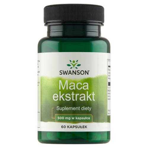 Miniaturka artykułu - SWANSON Maca ekstrakt 500mg, 60 kapsułek