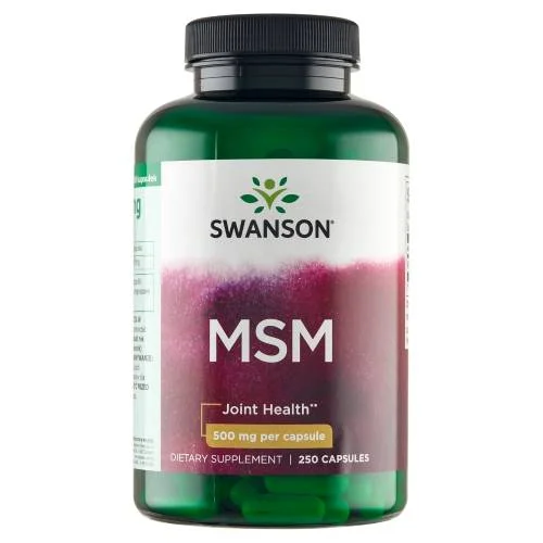 Miniaturka artykułu - Swanson MSM 500 mg, 250 kaps.