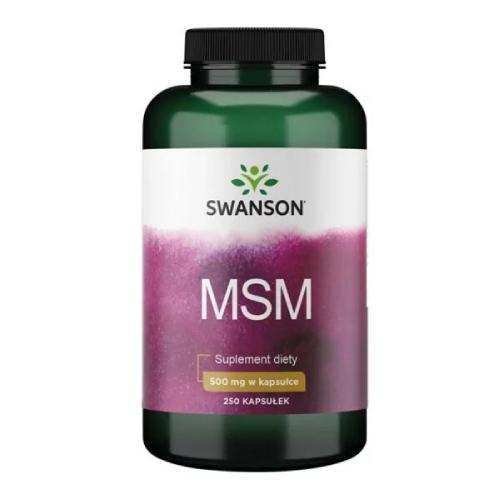 Miniaturka artykułu - SWANSON MSM 500mg, 250 kapsułek