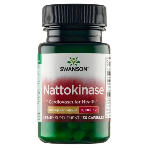 Miniaturka artykułu - SWANSON Nattokinaza 100mg 2000 FU - 30 kapsułek