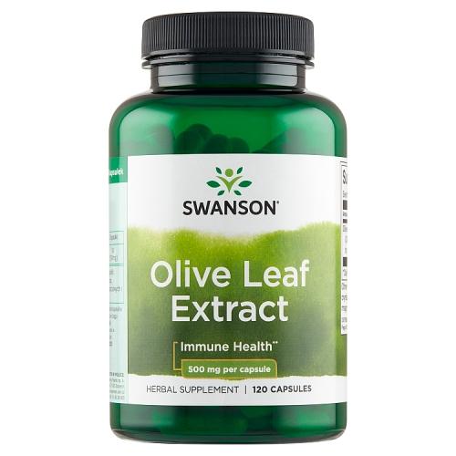Miniaturka artykułu - SWANSON Olive leaf Extract 500mg - 120 kapsułek
