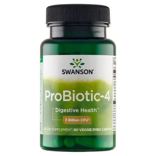 Miniaturka artykułu - SWANSON Probiotic-4 - 60 kapsułek wegetariańskich (26664)