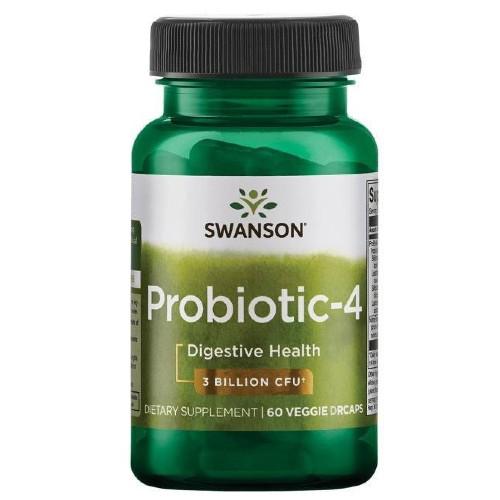 Miniaturka artykułu - SWANSON Probiotic-4 - 60 kapsułek wegetariańskich (26664)