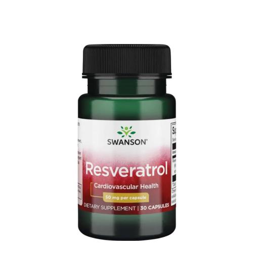 Miniaturka artykułu - SWANSON Resweratrol 50mg, 30 kapsułek 