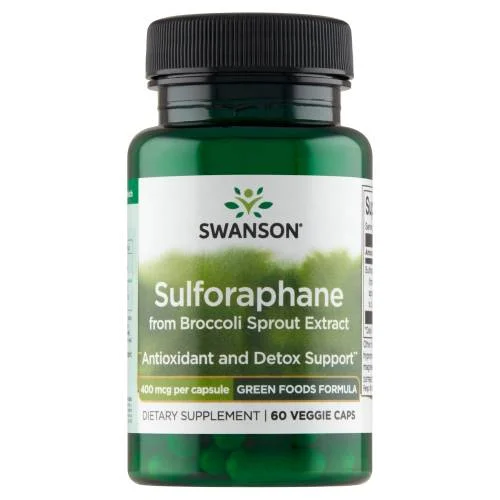 Miniaturka artykułu - SWANSON Sulforafan 400mcg, 60 kapsułek wegetariańskich