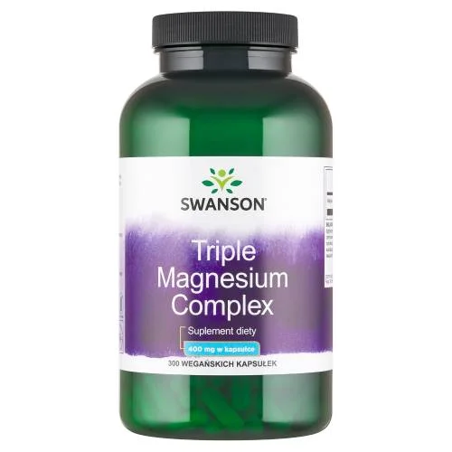 Miniaturka artykułu - SWANSON Triple Magnesium complex Kompleks trzech form magnezu 400 mg - 300 kapsułek