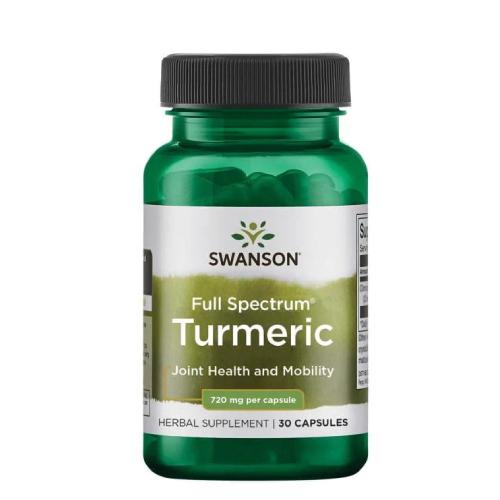 Miniaturka artykułu - SWANSON Turmeric 720mg, 30 kapsułek 