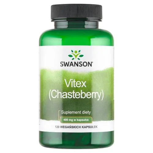 Miniaturka artykułu - SWANSON Vitex (Chasteberry) Niepokalanek pospolity 400 mg, 120 kaps.