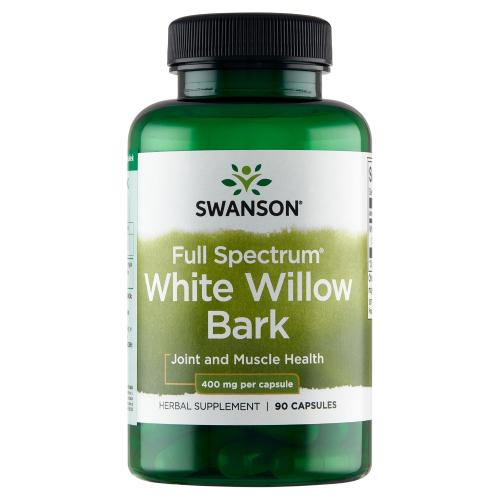 Miniaturka artykułu - SWANSON White willow bark Kora wierzby białej 400mg - 90 kapsułek (29307)