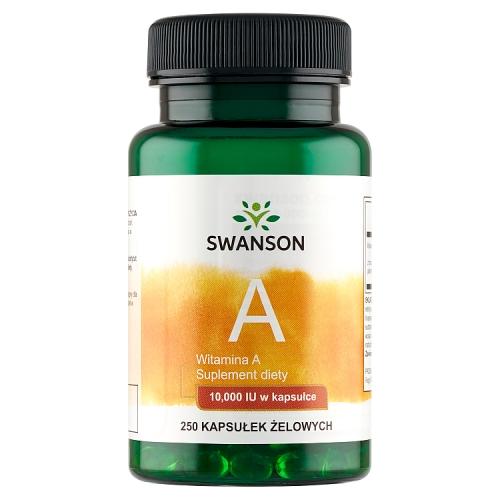 SWANSON Witamina A 10.000IU, 250 kapsułek 