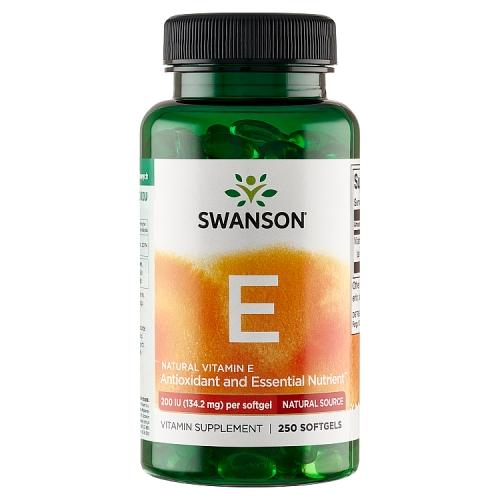 SWANSON Witamina E Naturalna 200 IU, 250 kaps.