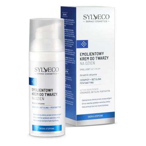Miniaturka artykułu - Sylveco Dermo Skóra Atopowa Emolientowy krem do twarzy na dzień, 50 ml