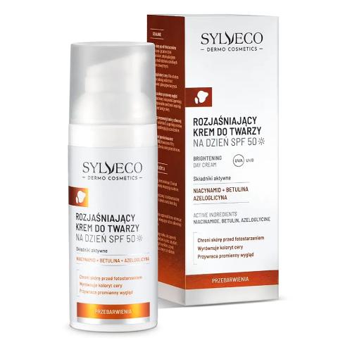 Miniaturka artykułu - Sylveco Dermo Przebarwienia Rozjaśniający krem do twarzy na dzień SPF50, 50 ml