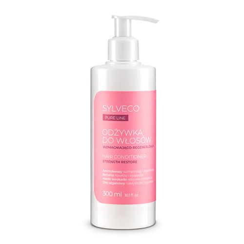 Miniaturka artykułu - Sylveco Pure Line Wzmacniająco-regenerująca odżywka do włos&oacute;w, 300 ml