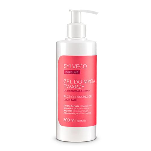 Miniaturka artykułu - Sylveco Pure Line Oczyszczająco-kojący żel do mycia twarzy, 300 ml