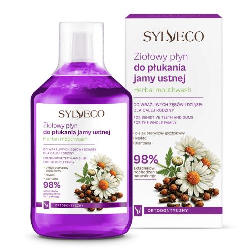 Miniaturka artykułu - Sylveco Ziołowy płyn do płukania jamy ustnej ortodontyczny, 500 ml