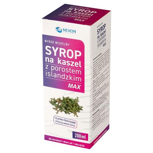 Miniaturka artykułu - Syrop na kaszel z porostem islandzkim Max, 200ml