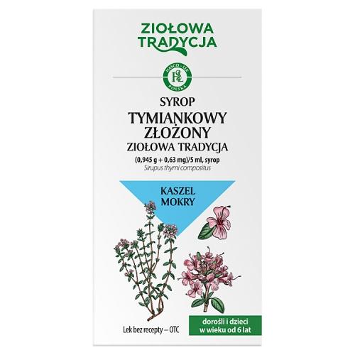 Miniaturka artykułu - Ziołowa Tradycja Syrop tymiankowy złożony, 125 g