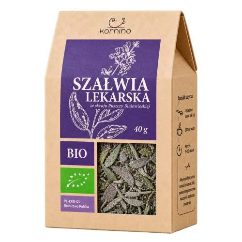 Miniaturka artykułu - Kornino Szałwia lekarska ekologiczna, 40 g