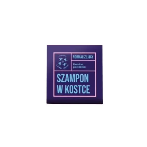 Miniaturka artykułu - Cztery Szpaki (4szpaki) Szampon do włos&oacute;w w kostce Kwaśna porzeczka, 75 g