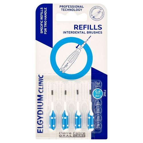 Miniaturka artykułu - Elgydium Clinic Refills Wkłady do szczoteczki międzyzębowej 0,8 mm, 4 szt.