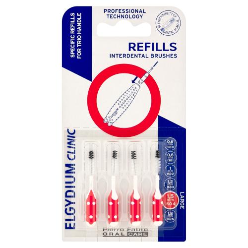 Miniaturka artykułu - Elgydium Clinic Refills Wkłady do szczoteczki międzyzębowej 1,5 mm, 4 szt.