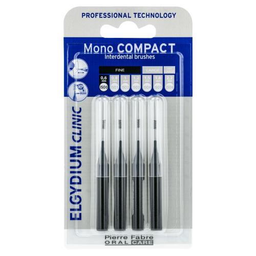 Miniaturka artykułu - Elgydium Clinic Mono Compact Szczoteczka do przestrzeni międzyzębowych 0,6 mm, 4 szt.