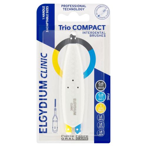 Zdjęcie produktu - Elgydium Clinic Trio Compact Szczoteczka do przestrzeni międzyzębowych 0,6/0,8/1mm, 1 szt.