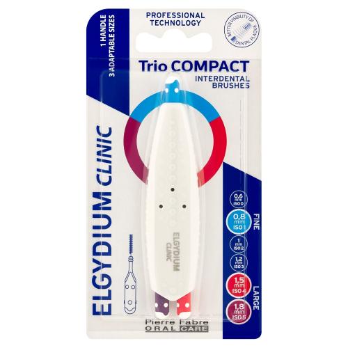 Miniaturka artykułu - Elgydium Clinic Trio Compact Szczoteczka do przestrzeni międzyzębowych 0,8/1,5/1,8mm, 1 szt.