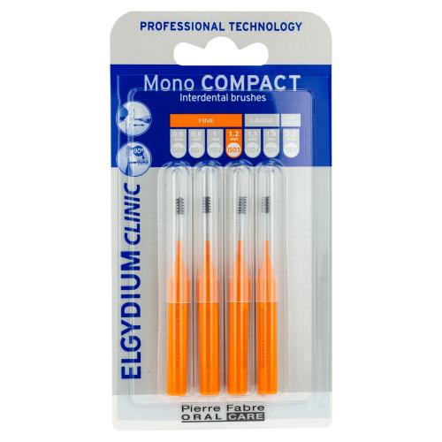 Miniaturka artykułu - Elgydium Clinic Mono Compact Szczoteczka do przestrzeni międzyzębowych 1,2 mm, 4 szt.