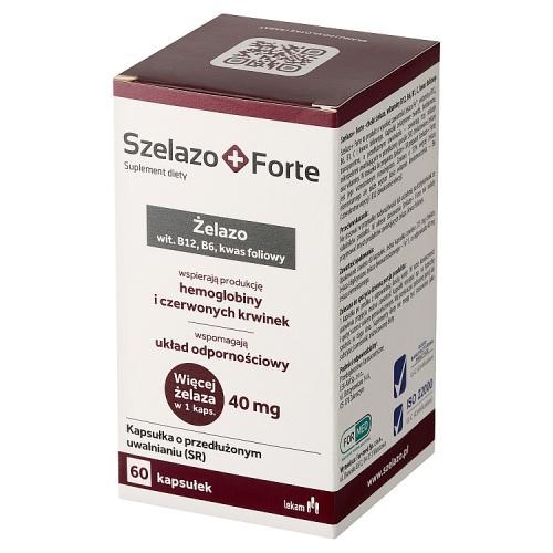 Miniaturka artykułu - Szelazo+ Forte 40 mg, 60 kaps. USZKODZONE OPAKOWANIE