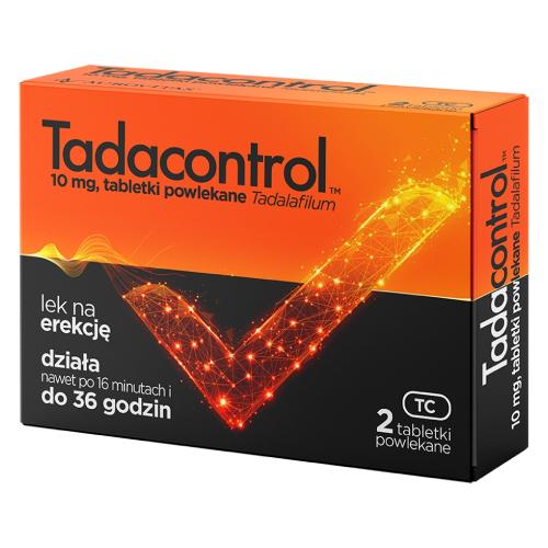 Miniaturka artykułu - Tadalafil TADACONTROL 10 mg Lek na erekcję, 2 tabletki powlekane