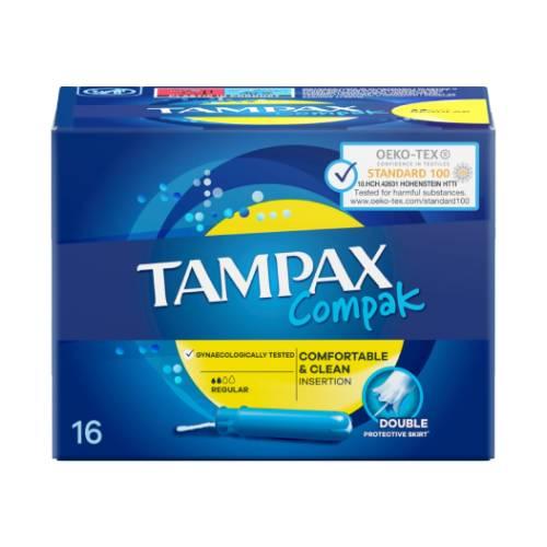 Miniaturka artykułu - Tampax Compak Regular Tampony z aplikatorem, 16 szt.