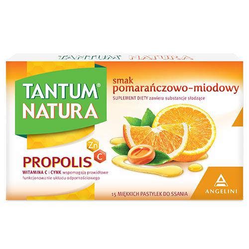 Miniaturka artykułu - Tantum Natura smak pomarańczowo-miodowy, 15pastylek