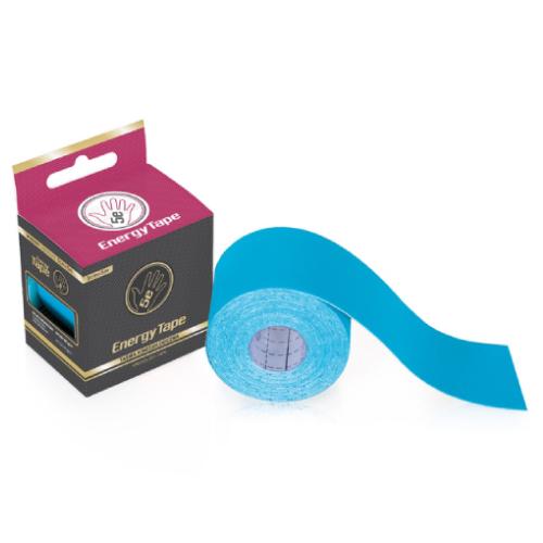 Miniaturka artykułu - Taśma kinezjologiczna Energy Premium nylonowa niebieska 5 cm x 5 m