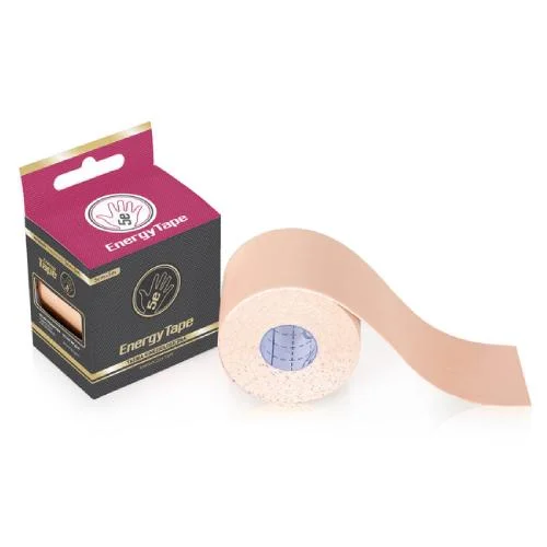Miniaturka artykułu - Taśma kinezjologiczna Energy Premium nylonowa beżowa 5 cm x 5 m KR&Oacute;TKA DATA 30.11.2026