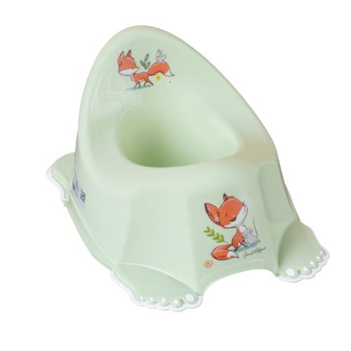 Miniaturka artykułu - TEGA BABY Nocnik antypoślizgowy Leśna Opowieść jasnozielony, 1szt.