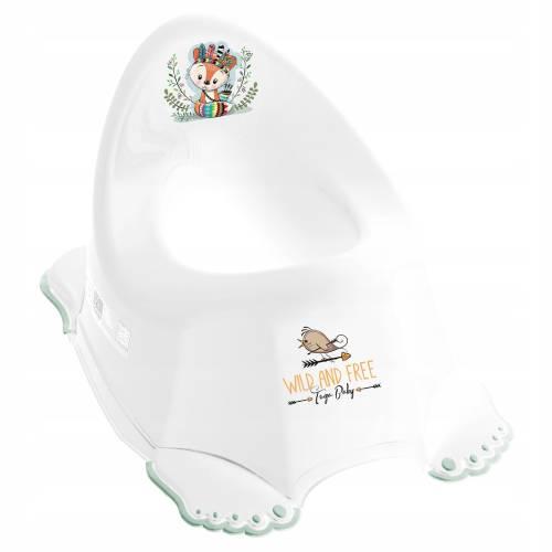 Miniaturka artykułu - TEGA BABY Nocnik antypoślizgowy z pozytywką DZIKI ZACH&Oacute;D biały - lisek, 1szt.