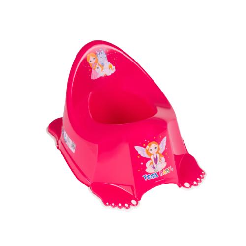 Miniaturka artykułu - TEGA BABY Nocnik antypoślizgowy z pozytywką KSIĘŻNICZKA r&oacute;żowy, 1 szt.