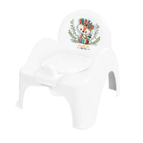 Miniaturka artykułu - TEGA BABY Nocnik krzesełko DZIKI ZACH&Oacute;D biały - lisek, 1szt.	