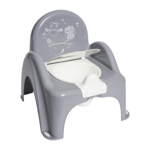 Miniaturka artykułu - TEGA BABY Nocnik krzesełko SOWA szary, 1 szt. USZKODZONA KLAPKA