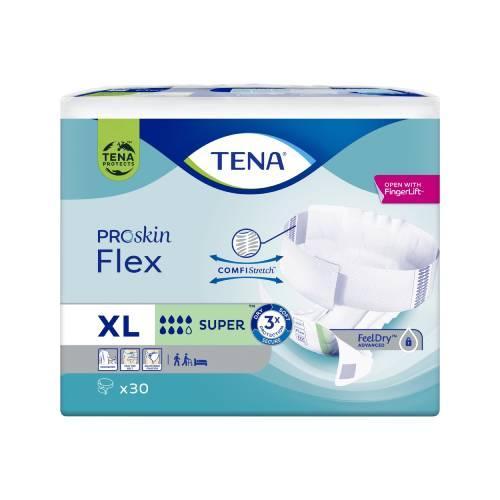 Miniaturka artykułu - Tena Flex ProSkin Super Pieluchomajtki z pasem mocującym XL, 30 szt. USZKODZONE OPAKOWANIE FOLIOWE